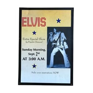 Elvis Presley Vintage Metal Tin Sign Extra Special Show Concert Poster 12x17